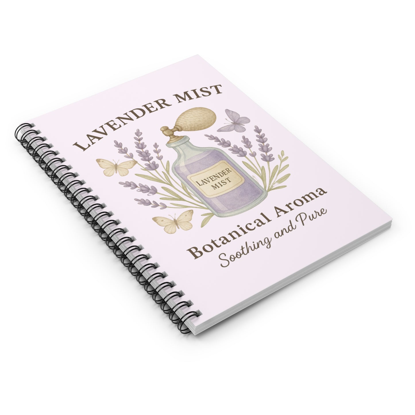 Lavender Mist Spiral Notebook - Botanical Aroma, Floral Journal, Gift for Writers, Soothing Stationery, Nature Lovers, Lavender Decor