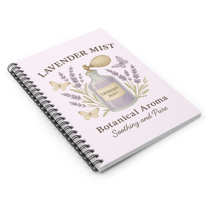 Lavender Mist Spiral Notebook - Botanical Aroma, Floral Journal, Gift for Writers, Soothing Stationery, Nature Lovers, Lavender Decor