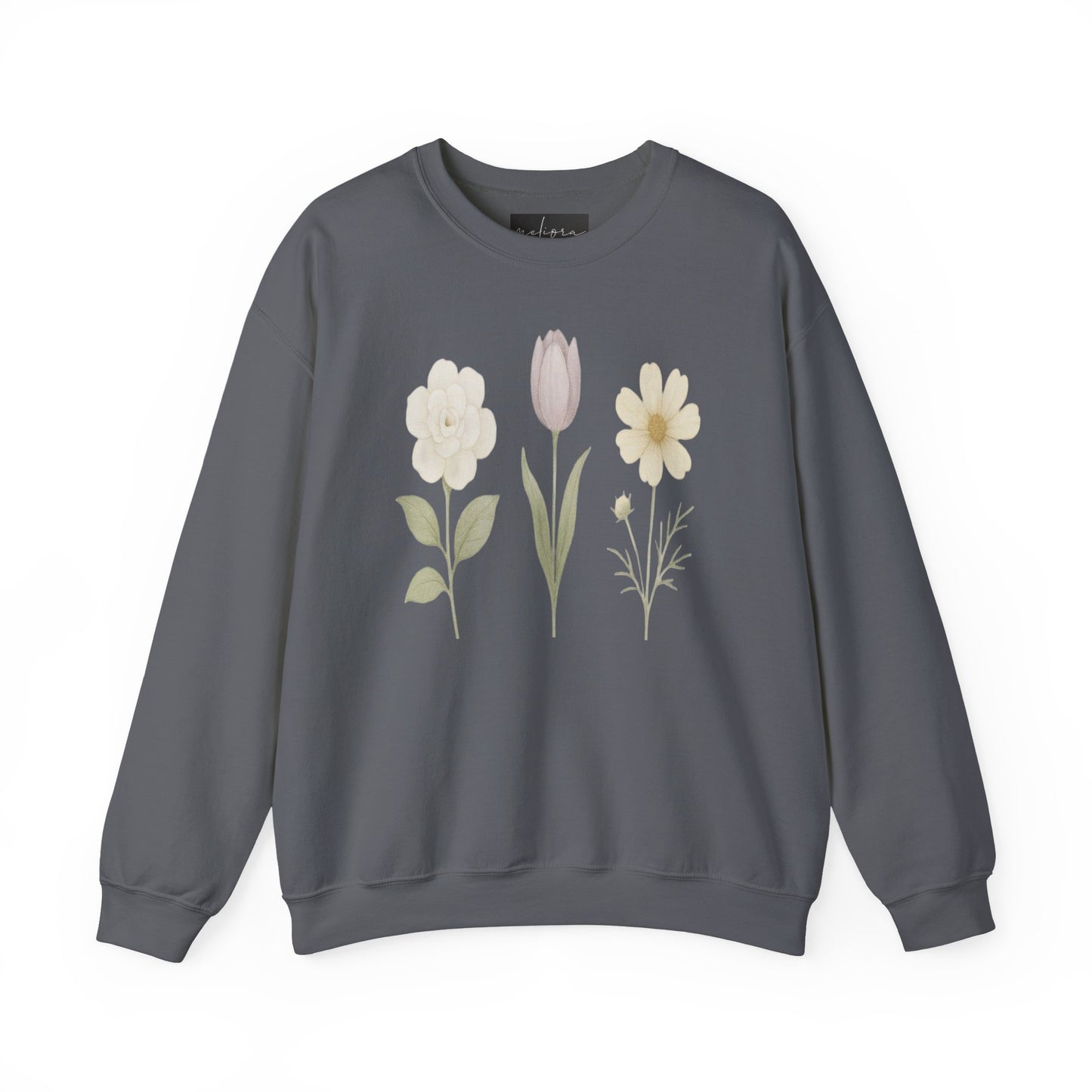 Floral Design Unisex Crewneck Sweatshirt - Cozy, Spring Vibes, Perfect Gift for Nature Lovers, Ideal for Casual Outings, Mother's Day, [...]