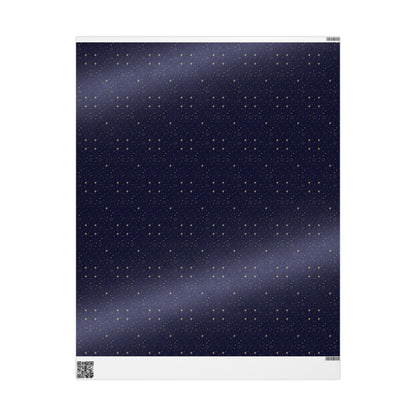Elegant Starry Night Wrapping Paper, Gift Wrap for Holidays, Birthdays, Christmas, Eco-Friendly Gift Wrap, Festive Paper Rolls