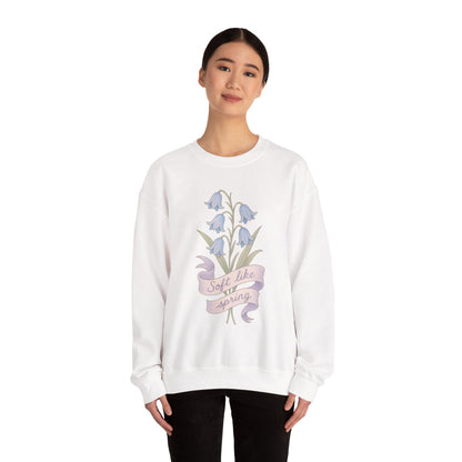 Bluebell flowers- Soft Like Spring Crewneck Sweatshirt | Floral Sweatshirt