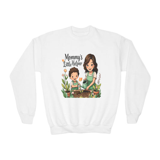 Mommy's Little Helper - kids Crewneck Sweatshirt - Cute Gardening Gift for Kids