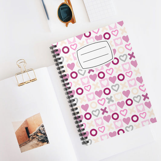 Cute Heart-Themed Spiral Notebook - Perfect for Journaling, Note-taking, Gifts, Valentine's Day, Student Supplies