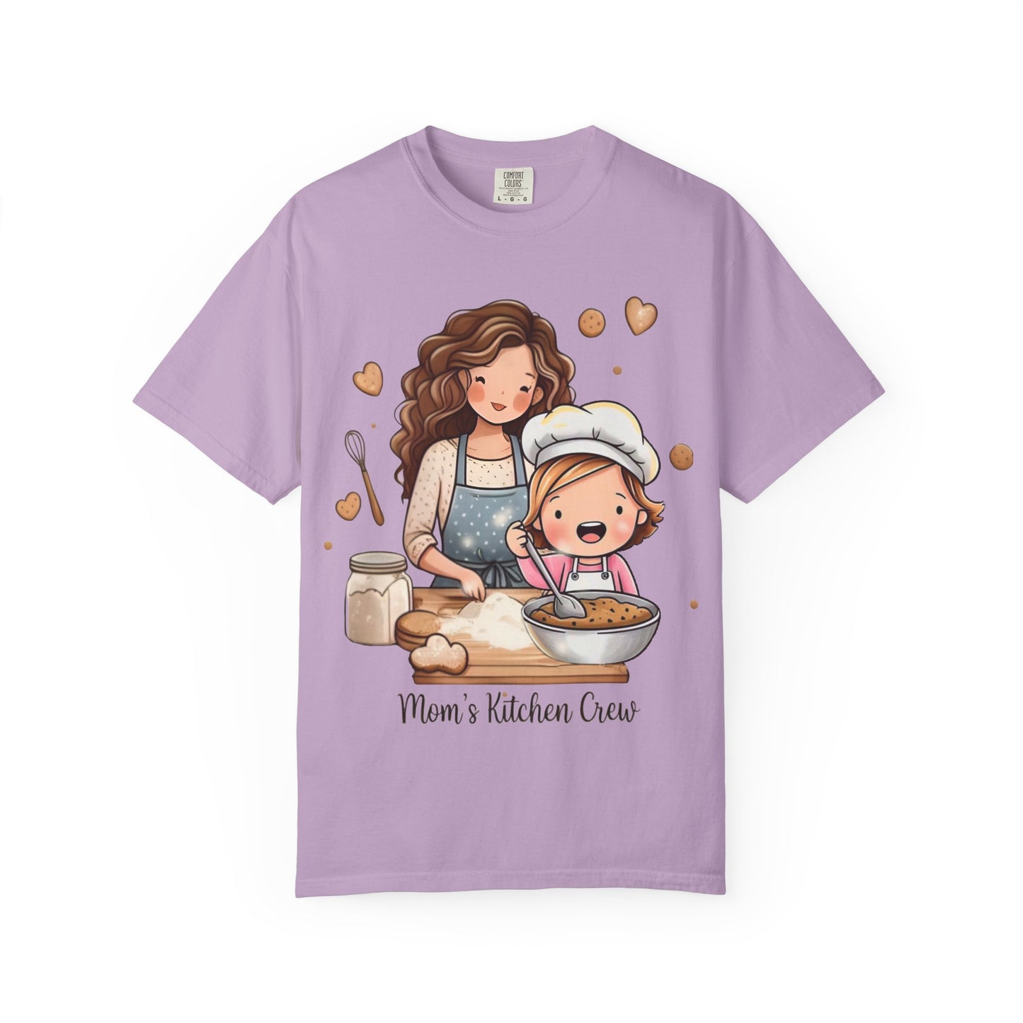 Mom's Kitchen Crew T-Shirt - Made with Love Cooking Design
