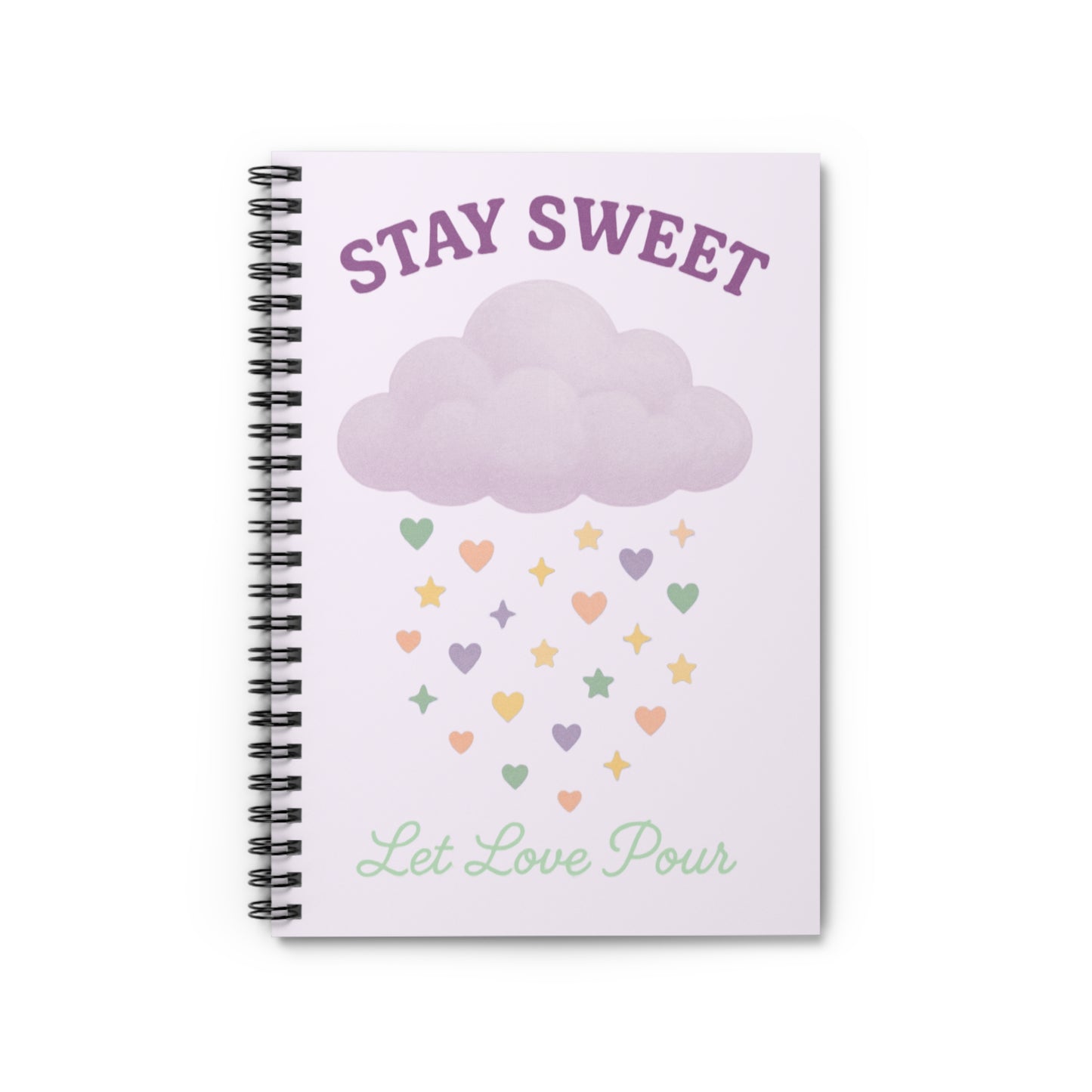 Spiral Notebook - Stay Sweet Design, Inspirational Journal, Back to School Supplies, Gift for Her, Cute Stationery, Daily Planner
