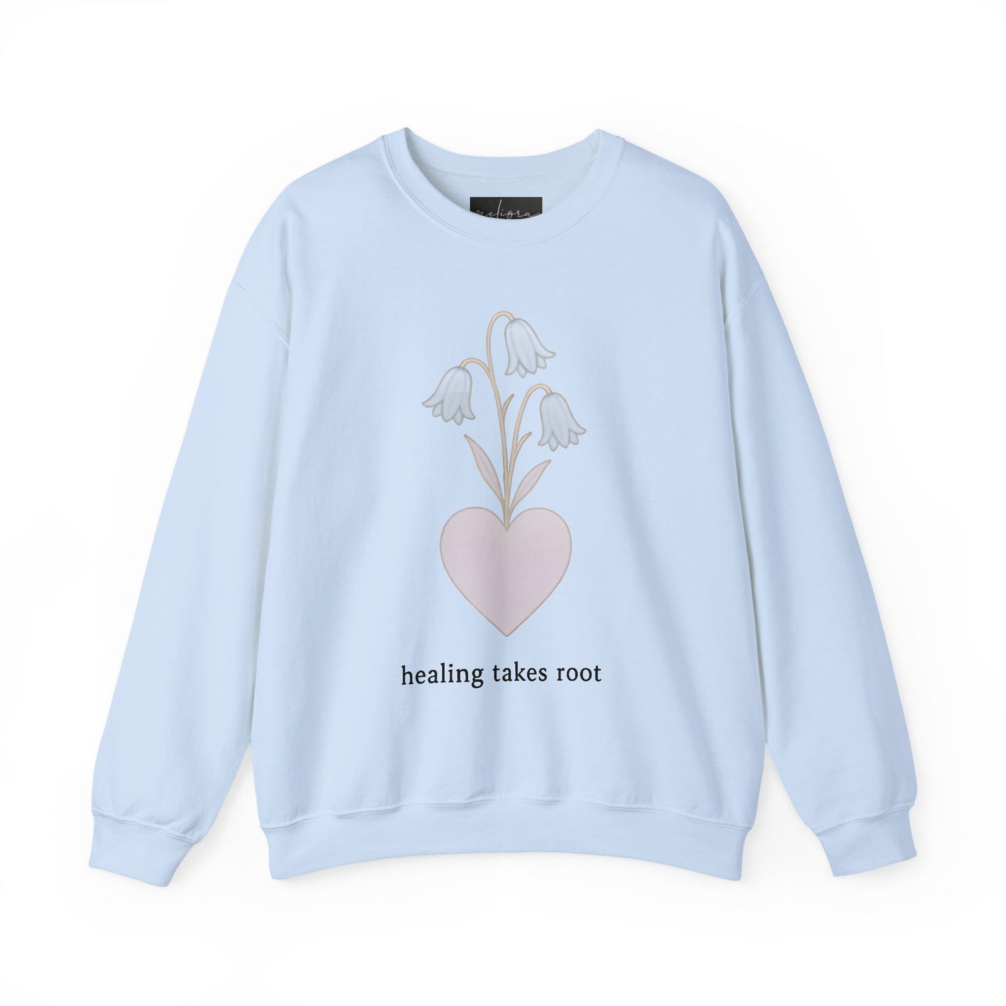 Bluebell flower- Healing Takes Root Sweatshirt - Heavy Blend™ Crewneck for Comfort and Wellness