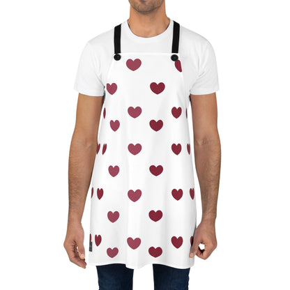 Heart Pattern Yellow Apron | Cute Baking Gift for Home Cooks | Perfect for Mother's Day & Birthdays