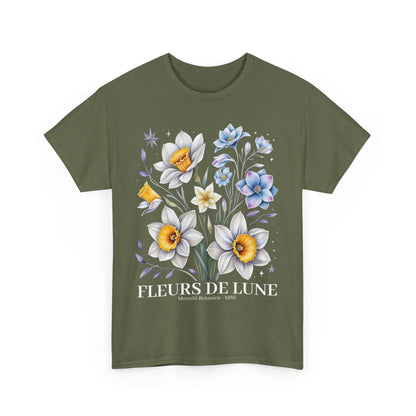 Floral Graphic Tee - Fleurs de Lune, Unisex T-Shirt, Casual Wear, Gift for Garden Lovers, Spring Fashion, Nature Inspired Apparel