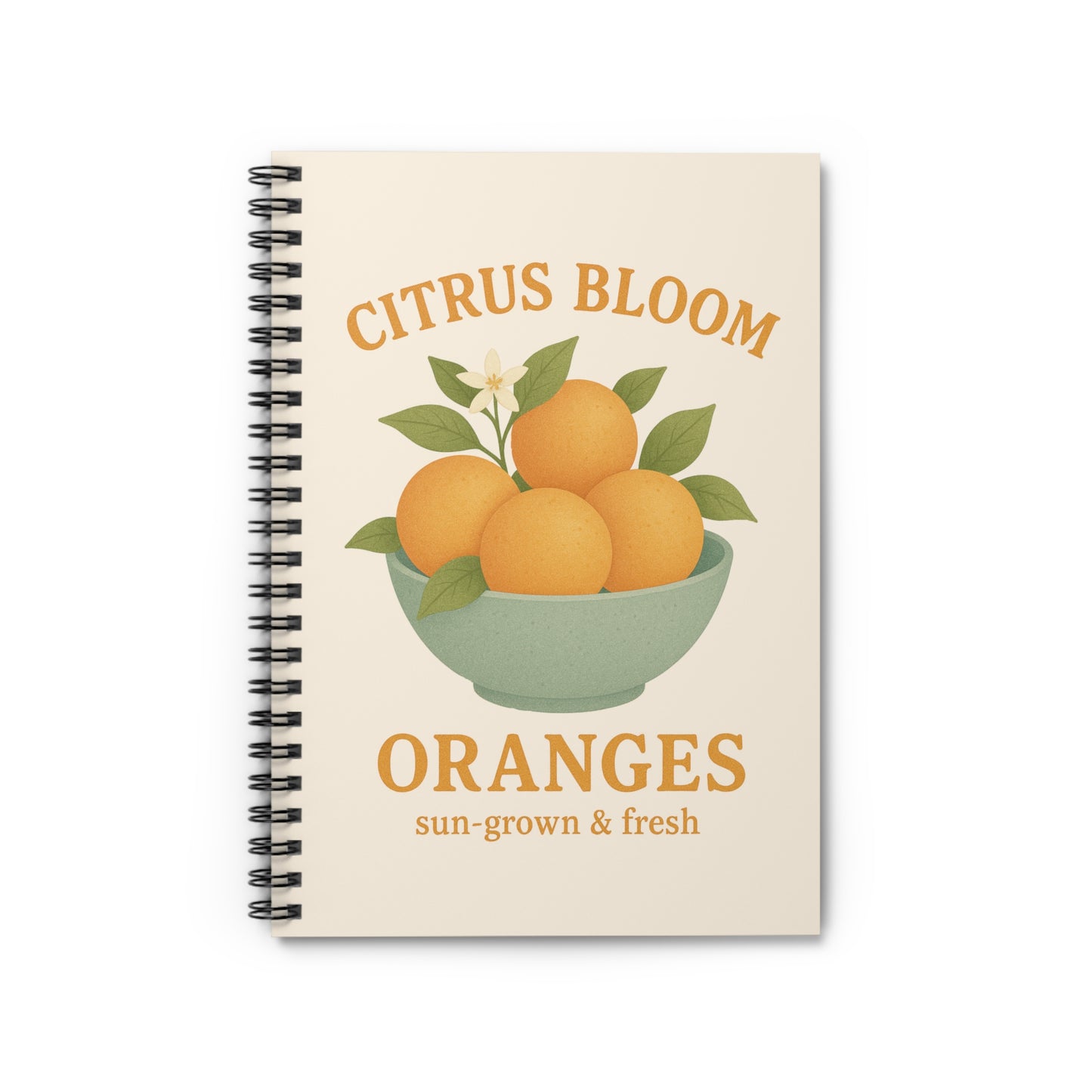 Citrus Bloom Spiral Notebook - Fresh Orange Design for Creative Minds
