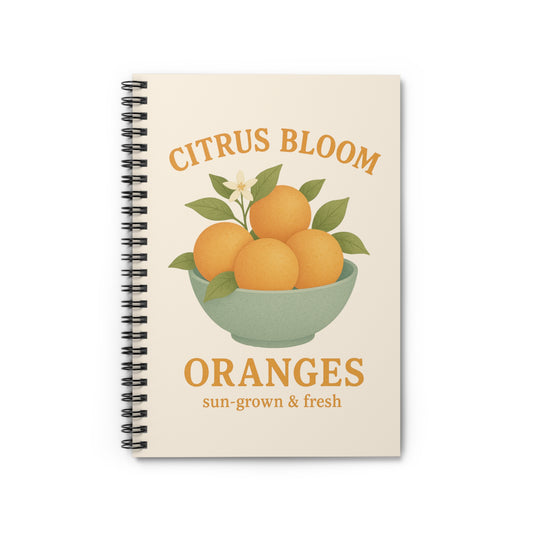 Citrus Bloom Spiral Notebook - Fresh Orange Design for Creative Minds