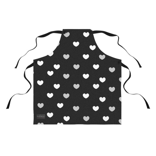Heart Pattern Yellow Apron | Cute Baking Gift for Home Cooks | Perfect for Mother's Day & Birthdays