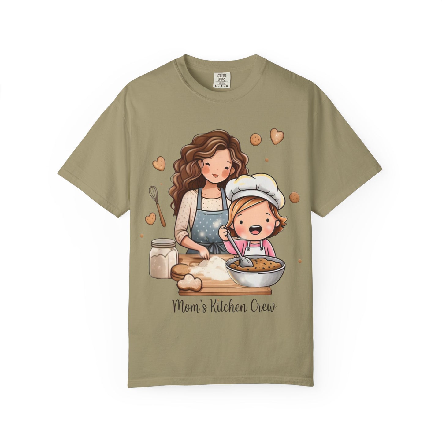 Mom's Kitchen Crew T-Shirt - Made with Love Cooking Design