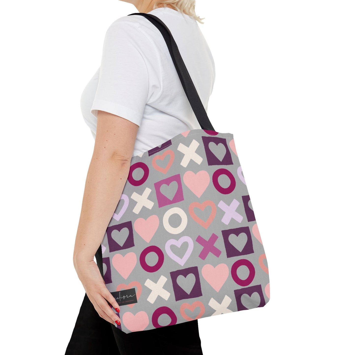 Mother's Day Heart Pattern Tote Bag - Stylish and Practical