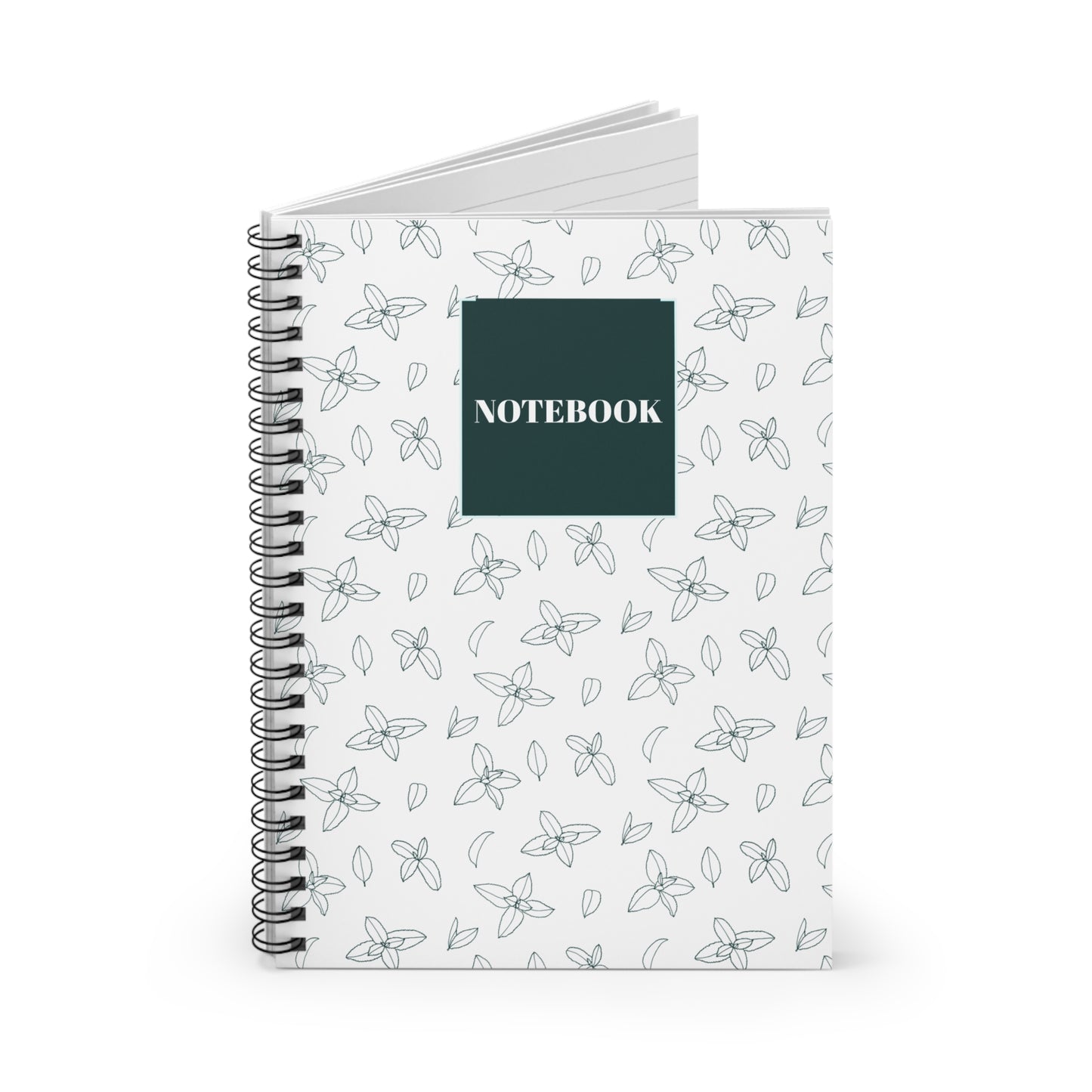 Floral Spiral Notebook - Ruled Line for Notes & Journaling