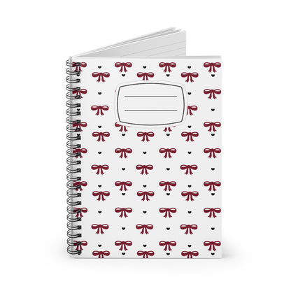 Cute Bow Spiral Notebook - Perfect for School, Journaling, Gifts, Planning, Organization