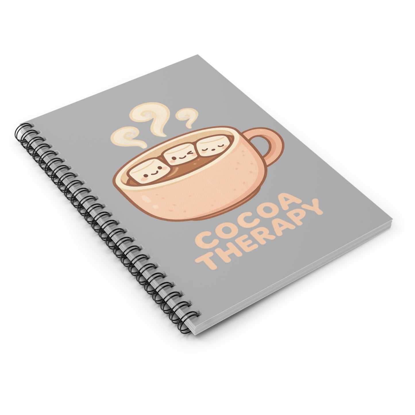 Cocoa Therapy Spiral Notebook - Perfect for Hot Cocoa Lovers, Cute Journal Gift, Cozy Writing, School Supplies, Relaxation Note-taking