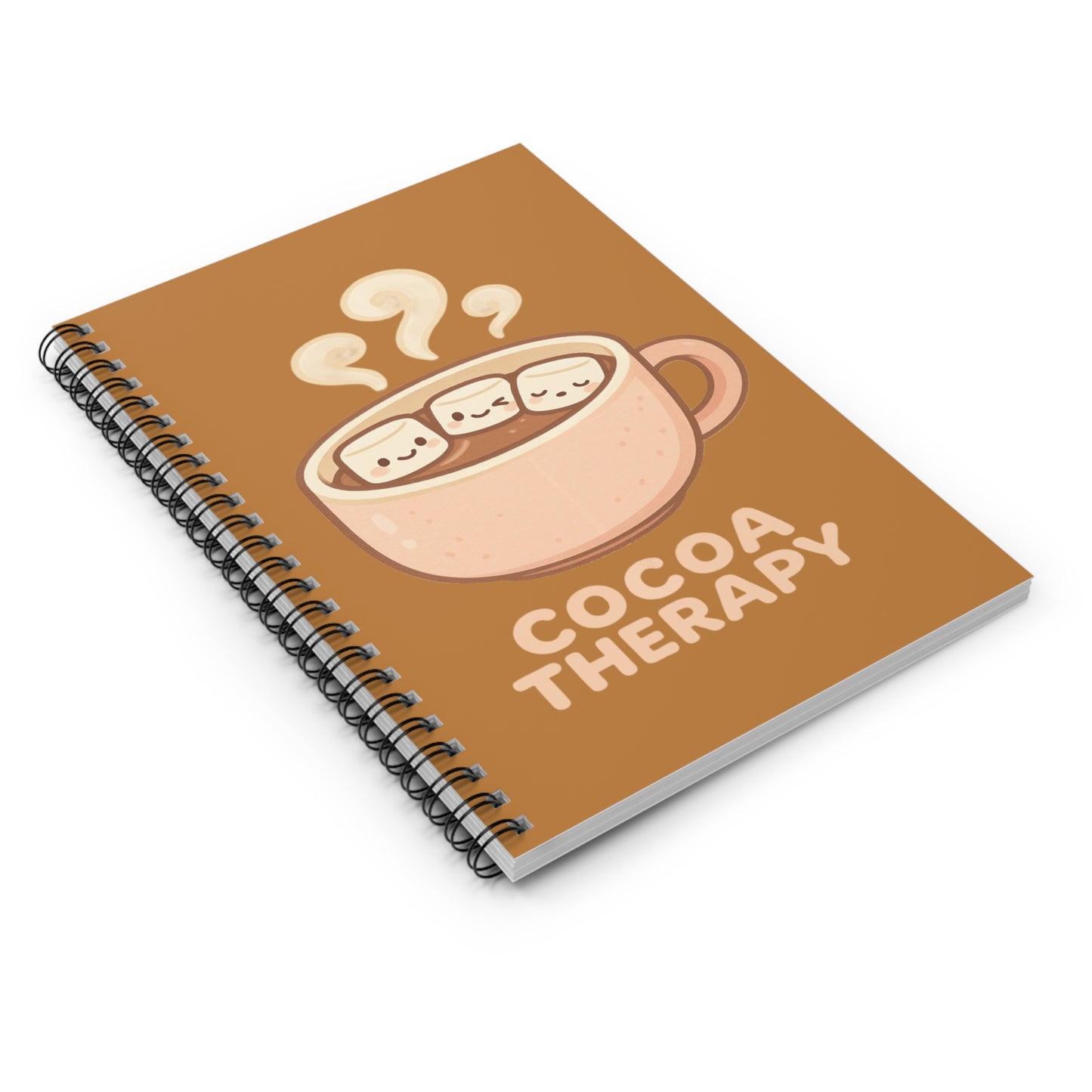 Cocoa Therapy Spiral Notebook - Perfect for Hot Cocoa Lovers, Cute Journal Gift, Cozy Writing, School Supplies, Relaxation Note-taking